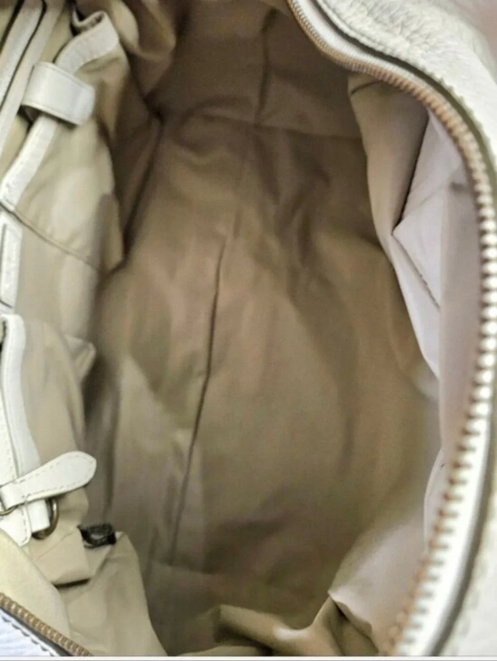 Cole Haan Village Phoebe Leather Satchel- Dove White